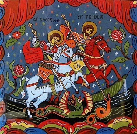 Sfantul Gheorghe si Sfantul Teodor (24/24cm)