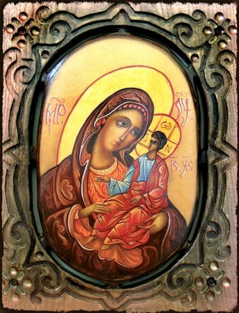 Maica Domnului cu Pruncul (27/35cm)