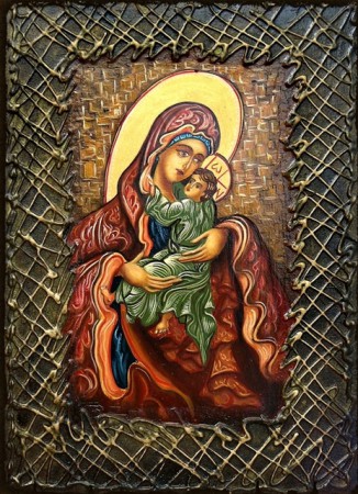 Maica Domnului cu Pruncul 22/30cm)